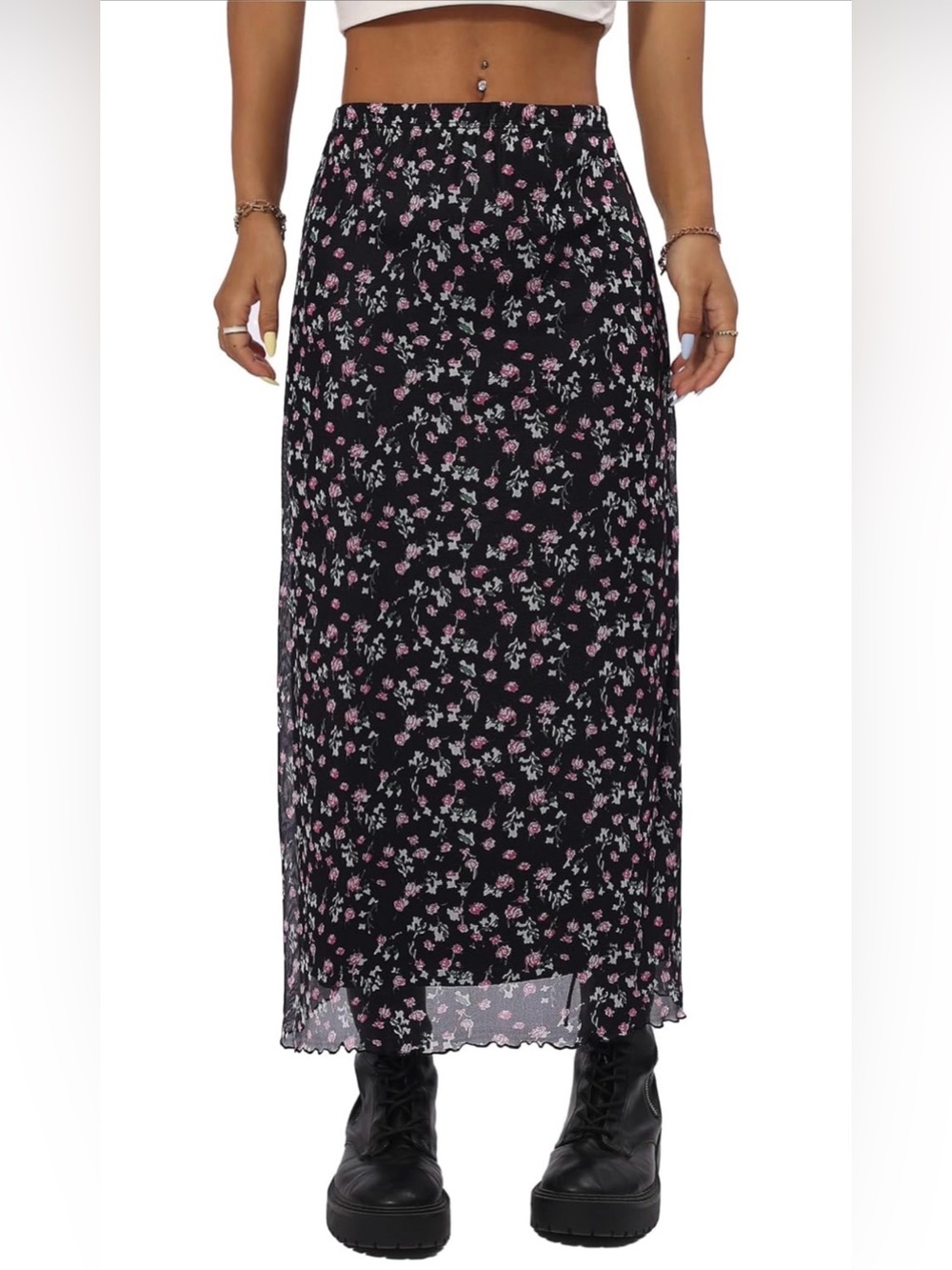 Floral Midi Skirt